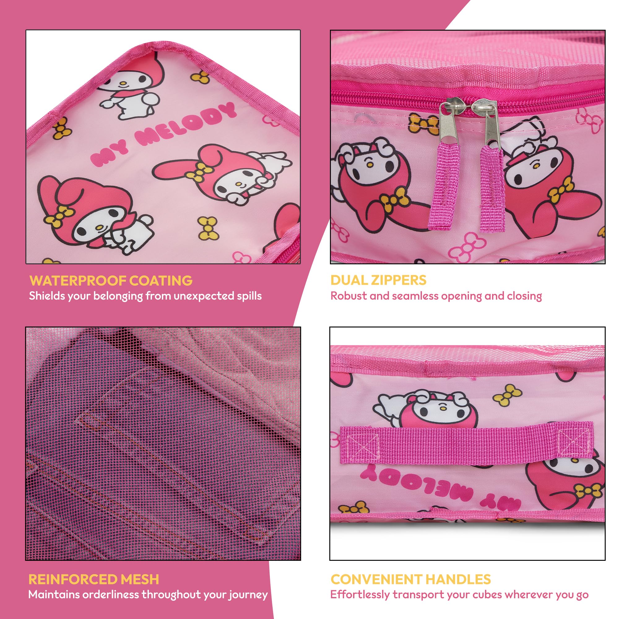 Amazon.com | Sanrio's Hello Kitty Packing Cubes - 5 Piece Packing